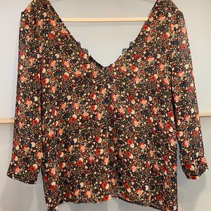 Sezane floral blouse